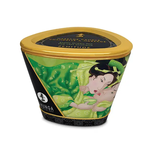 Shunga Massage Candle Zenitude - 5.7 Oz Exotic Green Tea - Setting The Mood