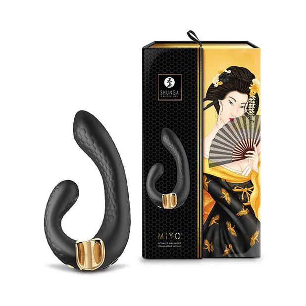 Shunga Miyo Intimate Massager Raspberry - Black - Vibrators