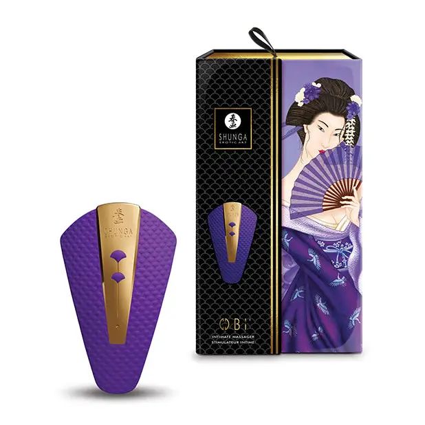 Shunga Obi Intimate Massager Raspberry - Purple - Vibrators