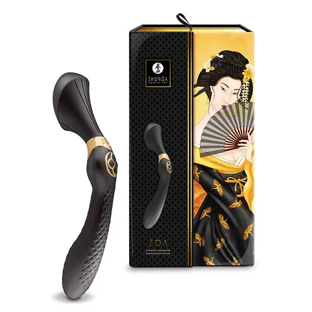 Shunga Zoa Intimate Massager - Black - Vibrators