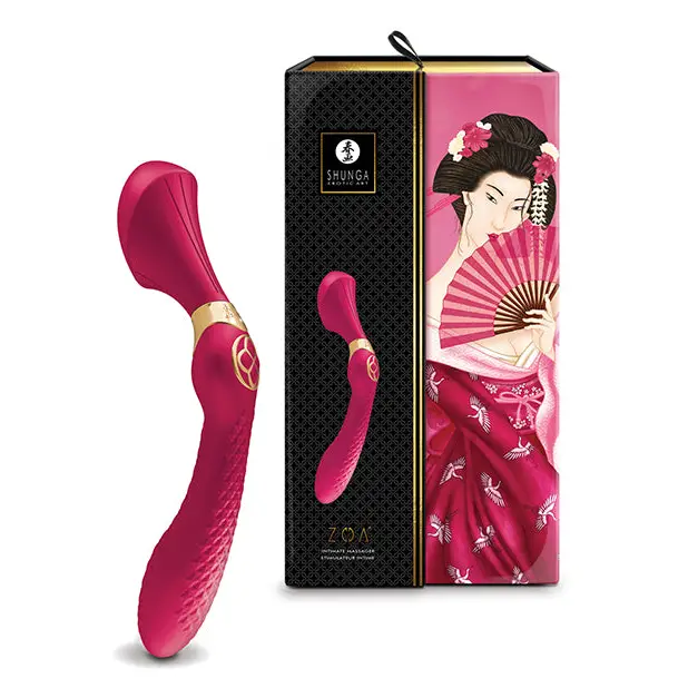 Shunga Zoa Intimate Massager - Raspberry - Vibrators