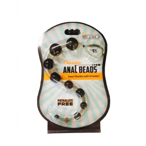 SI Classic Anal Beads - Black - Anal Beads