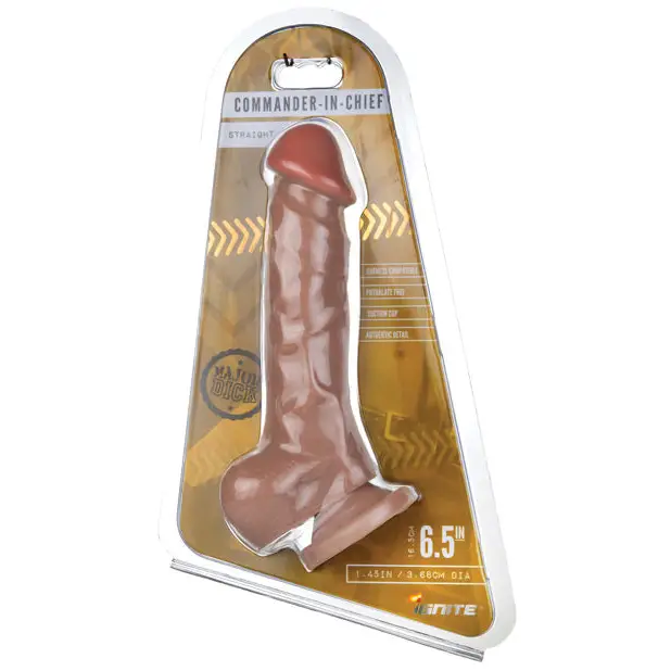 SI Ignite Major Dick Commander In Chief Vanilla - Caramel - Realistic Dildo