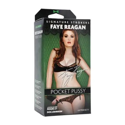 Signature Stroker Ultraskyn Kristina Rose Pocket Ass adult product packaging with model in lingerie