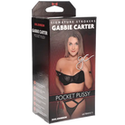 Gabbie Carter ULTRASKYN Pocket Pussy packaging with woman in lingerie