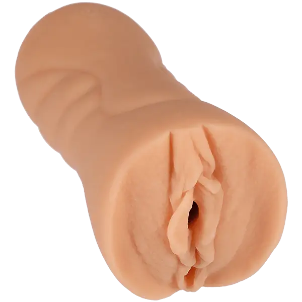 Signature Strokers Leo ULTRASKYN Pocket Pussy piece of flesh on white background