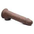 Curve Novelties Realistic Dildo Silexpan Dark Hypoallergenic Silicone Dildo With Balls - 10 Inch at the Haus of Shag