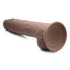 Curve Novelties Realistic Dildo Silexpan Dark Hypoallergenic Silicone Dildo With Balls - 10 Inch at the Haus of Shag