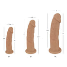 Anatomically-shaped Silexpan hypoallergenic silicone dildos in three sizes, phthalate-free