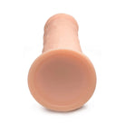 Silexpan Light Hypoallergenic Silicone Dildo With Balls - 8 Inch, flesh-colored cylindrical toy