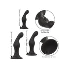 CalExotics Plug Silicone Anal Ripple Kit - Black at the Haus of Shag