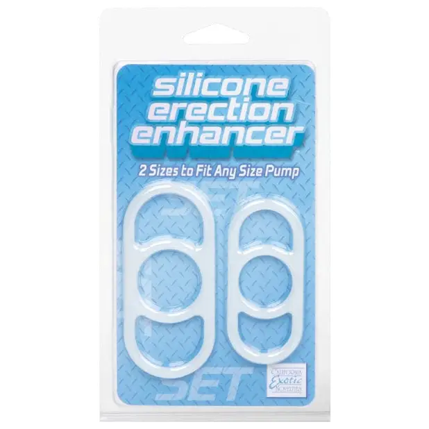 CalExotics Penis Enhancement Silicone Erection Enhancers - Pack Of 2 White at the Haus of Shag