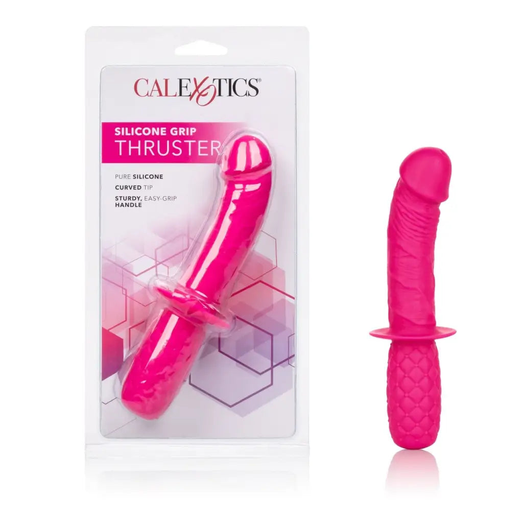 CalExotics Dildos Pink Silicone Grip Thruster at the Haus of Shag