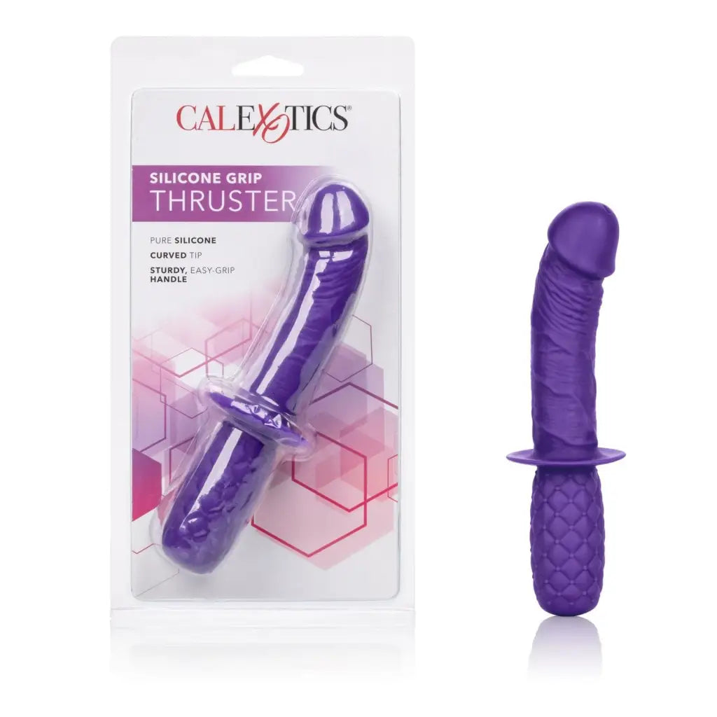 CalExotics Dildos Purple Silicone Grip Thruster at the Haus of Shag