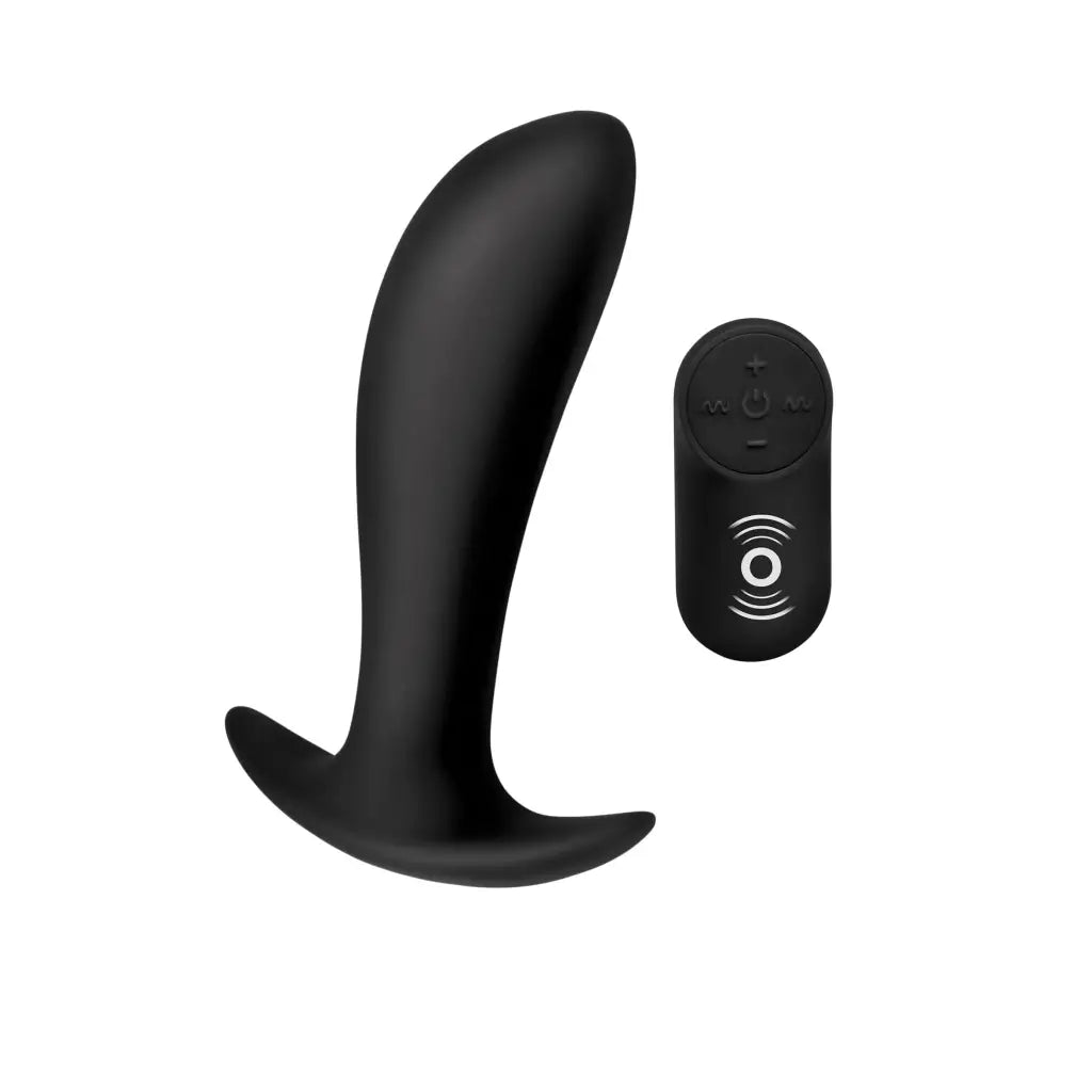 Silicone prostate vibrator with remote control for enhanced pleasure and penile control