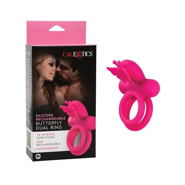 CalExotics Penis Enhancement Silicone Rechargeable Butterfly Dual Ring at the Haus of Shag