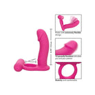 CalExotics Penis Enhancement Silicone Rechargeable Double Diver - Pink at the Haus of Shag