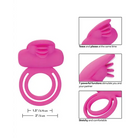 Silicone Rechargeable Enhancer: Pink silicone ring with small round plastic ring