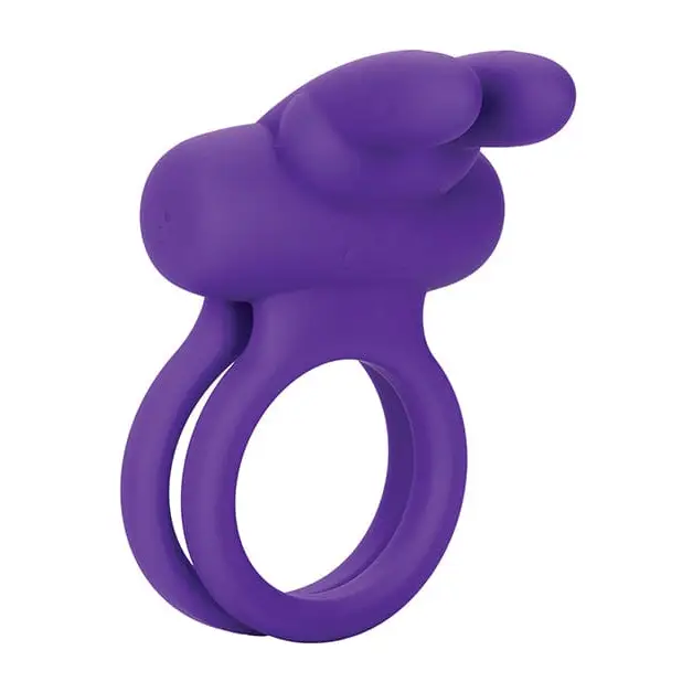 Purple silicone rechargeable enhancer ring with an elephant design - sleek and unique