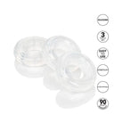 CalExotics Penis Enhancement Silicone Stacker Rings Set - Pack Of 3 Clear at the Haus of Shag