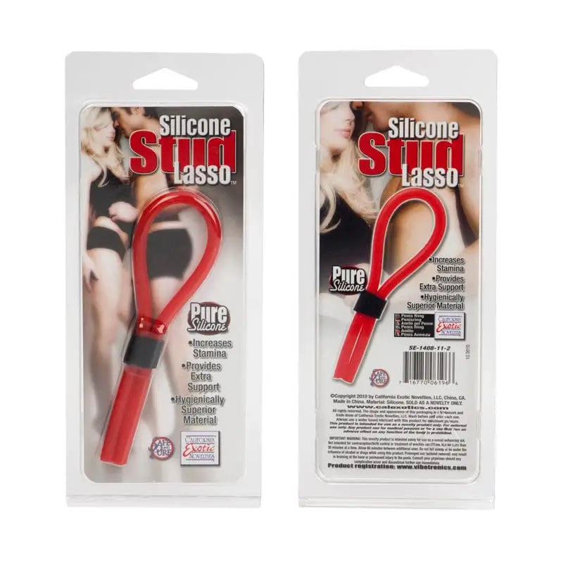 CalExotics Sextoys for Couples Red Silicone Stud Lasso at the Haus of Shag