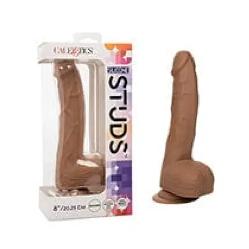 CalExotics Dongs & Dildos Brown Silicone Studs 8" Dildo at the Haus of Shag