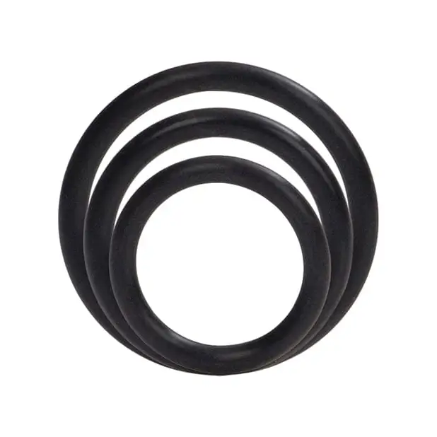 CalExotics Penis Enhancement Silicone Support Rings - Black at the Haus of Shag