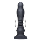 Silicone swelling thrusting plug with remote control in black and white variations