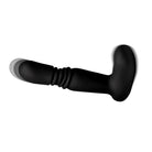 Silicone thrusting anal plug with ribbed texture and remote control for enhanced pleasure