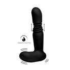 Silicone Thrusting Anal Plug with Remote Control - Warming and Textured Massager