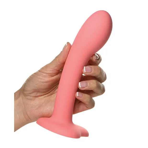 Curve Novelties Dildos Simply Sweet G-Spot Silicone Dildo 7in Pink at the Haus of Shag