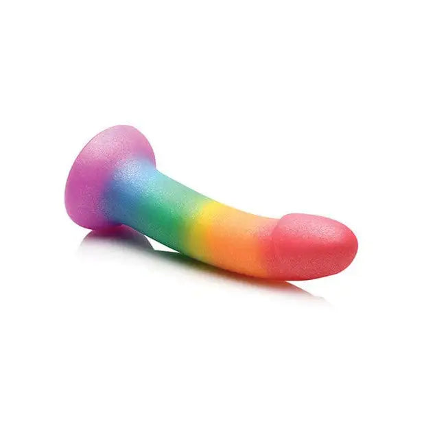 Curve Novelties Dildos Phallic Simply Sweet Phallic Silicone Dildo 6.5in Rainbow at the Haus of Shag