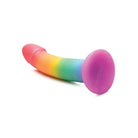 Curve Novelties Dildos Phallic Simply Sweet Phallic Silicone Dildo 6.5in Rainbow at the Haus of Shag