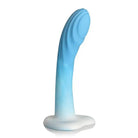 Curve Novelties Dildos Simply Sweet Rippled Silicone Dildo 7in Blue/White at the Haus of Shag