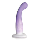 Curve Novelties Dildos Simply Sweet Slim G-Spot Silicone Dildo 7in Purple/White at the Haus of Shag