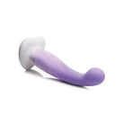 Curve Novelties Dildos Simply Sweet Slim G-Spot Silicone Dildo 7in Purple/White at the Haus of Shag