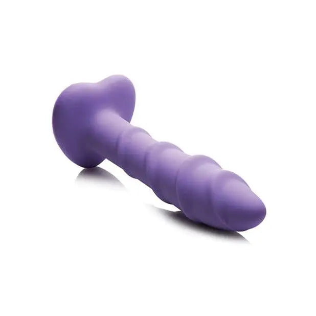 Curve Novelties Dildos Simply Sweet Swirl Silicone Dildo 7in Purple at the Haus of Shag