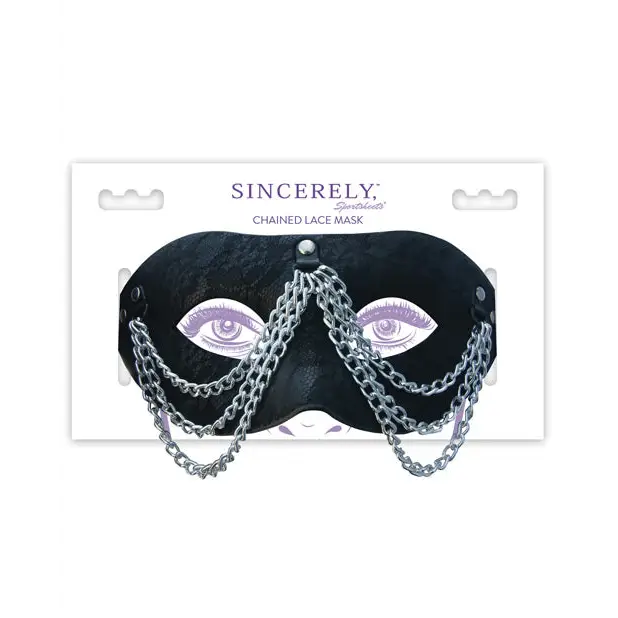 Sincerely Sportsheets Chained Lace Mask - Cuffs