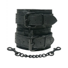 Sincerely Sportsheets Lace Adjustable Wrist Cuffs with Removable Chain Black - Cuffs