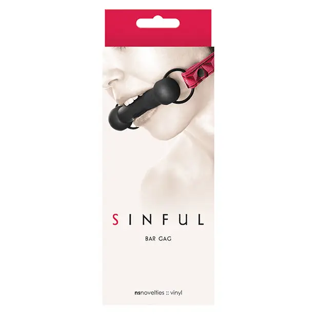 Sinful Silicone Bar Gag Pink - Pink - Ball Gag