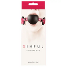 Sinful Soft Silicone Gag Black - Black - Ball Gag