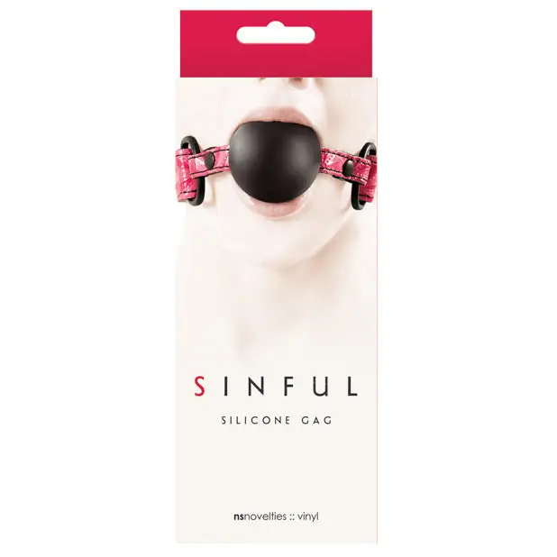 Sinful Soft Silicone Gag Black - Black - Ball Gag