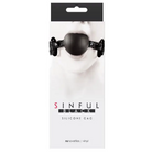 Sinful Soft Silicone Gag Black - Black - Ball Gag