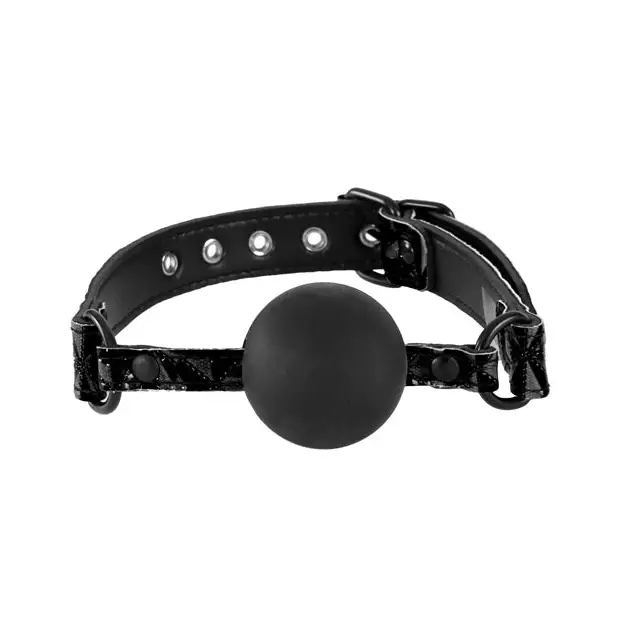 Sinful Soft Silicone Gag Black - Black - Ball Gag