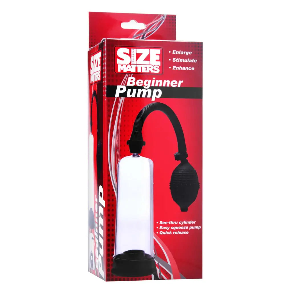 Size Matters Penis Pump Size Matters Beginner Pump- Packaged at the Haus of Shag