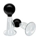 Size Matters Nipple Honkers: Cupping therapy set with glass cups and rubber suction bulbs