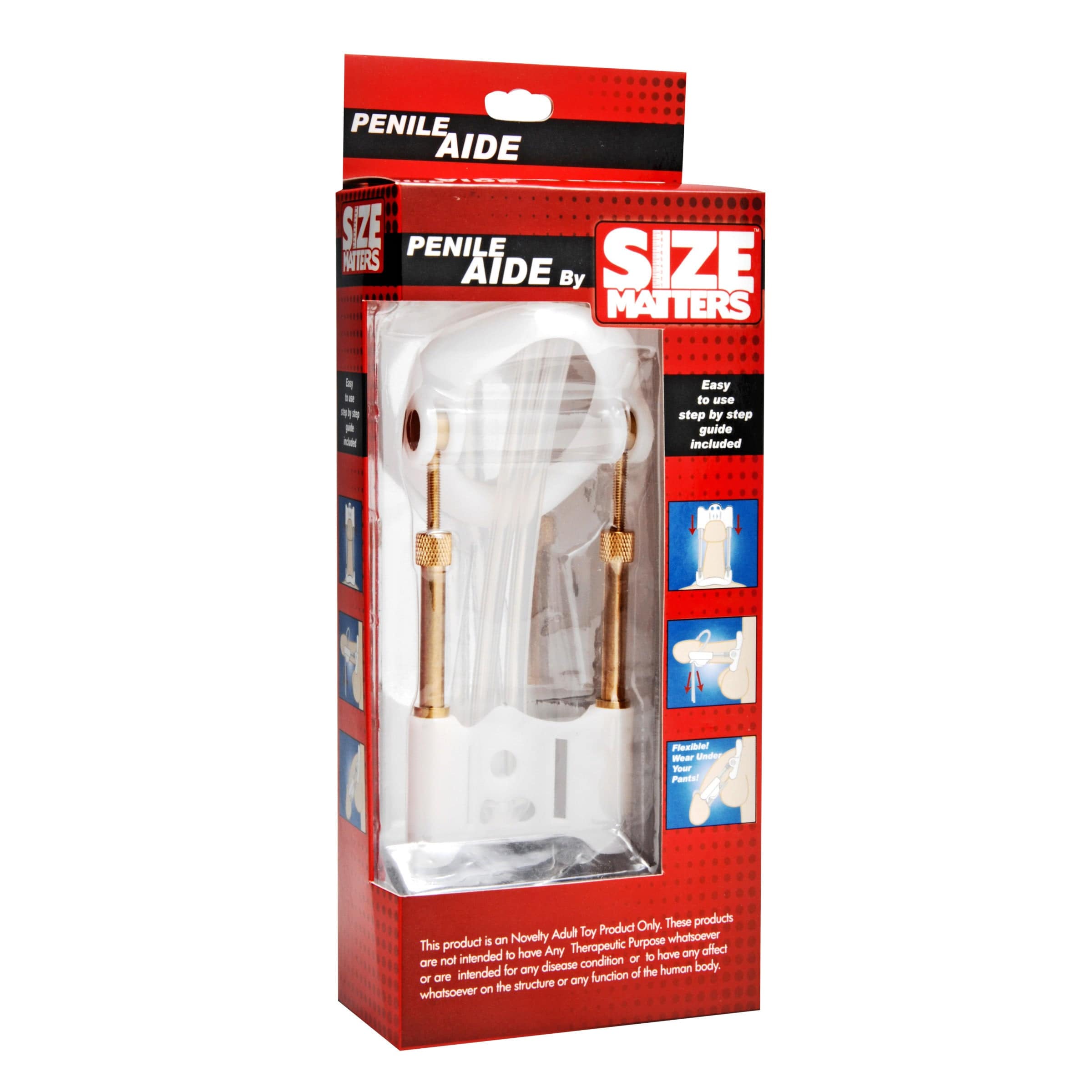 Size Matters Penis Stretcher White Size Matters Penile Aide at the Haus of Shag
