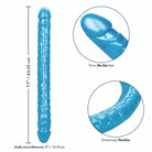 Size Queen 17in - Blue - Realistic Dildo