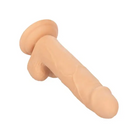 Size Queen 6’ Dildo - Flesh-colored silicone sex toy shaped like a male reproductive organ