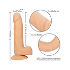 Size Queen 6’ Dildo - Flesh-colored silicone toy with detailed measurements and features